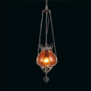 Bubble Red/Yellow/Blue Glass Suspension Lamp Boheimia Style 1 Light Coffee Shop Ceiling Pendant Light