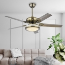 Metal Silver Ceiling Fan Lighting Ring LED Traditionalist Semi Flush Mount Light Fixture for Living Room