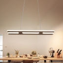 Geometric Hanging Light Modern Acrylic Black LED Island Lighting Fixture in Warm/White Light, 23.5