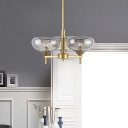 Jar Dining Room Pendant Chandelier Modernism Smoked Glass 3 Bulbs Hanging Light Fixture