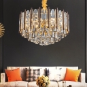 Tiered Chandelier Lighting Contemporary Crystal 19.5