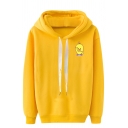 Casual Street Women's Long Sleeve Drawstring Little Duck Printed Oversize Hoodie