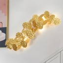 Aluminum Leaf Shaped Wall Light Modernist Stylish 6 Lights Living Room Sconce Lamp