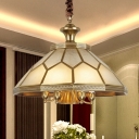 Tapered Dining Room Ceiling Chandelier Colonial Milk Glass 3/7 Heads Gold Hanging Light Fixture, 13