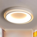 White Disk Ceiling Fixture Modernism Metal 18
