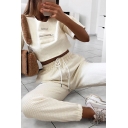 White Unique Zip Embellished Short Sleeve Crop T-Shirt with Plaid Embossed Pants Co-ords