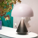 Dome Metal Task Lighting Modern Style 1 Light Black and Pink Reading Lamp for Bedside