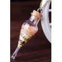 Magic Felix Felicis Corked Glass Drift Bottle Pendant Necklace