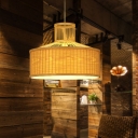 Cylindrical Ceiling Lamp Japanese Bamboo 18