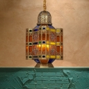 Urn Living Room Chandelier Lamp Art Deco Metal 3 Heads Brass Pendant Lighting Fixture