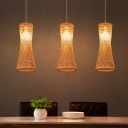 Wide Flare Hanging Lamp Chinese Bamboo 6