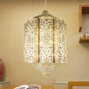 1 Head Curved Pendant Lighting Art Deco Brass Metal Ceiling Hanging Light for Bedroom