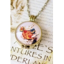 Alice's Adventures in Wonderland Vintage Essential Oil Diffuser Designer Necklace