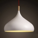 Nordic Dome Pendant Light in White Finish for Dining Room Kitchen Island Restaurant