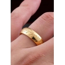 Unique Gift Letter Sculpture 24K Gold Plated Ring for Guys