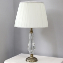 Modernism Gourd Shape Task Lighting Beveled Crystal 1 Head Nightstand Lamp in White