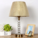 Wide Flare Task Lighting Contemporary Fabric 1 Bulb Reading Book Light in Beige