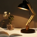 Contemporary 1 Head Table Light White/Black Hemisphere Small Desk Lamp with Metal Shade