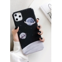 Designer Creative Oil Planet Painting Printed Phone Case in Black