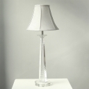 1 Head Wide Flare Task Lighting Contemporary Fabric Small Desk Lamp in Cream Gray
