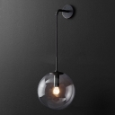 Glass Globe Wall Sconce Industrial Single Suspender Wall Lighting 8