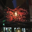 Black 1 Bulb Drop Pendant Industrial Metal Plum Blossom LED Hanging Ceiling Light for Restaurant