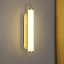 Gold Tube Wall Light Sconce Postmodern LED Acrylic Wall Mounted Lamp for Corridor