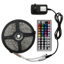 LED 5050 RGB Light Belt Set DC 12V waterproof 7-Color Remote Control Soft Light Strip 5m