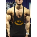 Sexy Gym Boys Sleeveless Round Neck Patterned Loose Fit Tank Top
