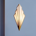 Simplicity Geometric Metal Wall Lamp 1 Head Wall Sconce Lighting in Gold for Living Room