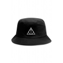 Cool Fashionable Movie Logo Patterned Bucket Hat in Black