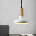Metallic Teardrop Suspension Lamp Simplicity 1 Bulb Ceiling Pendant Light in White for Dining Room