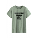 Casual Girls Short Sleeve Round Neck Letter QUARANTINE SNACKS AND CHILL Print Loose Tee Top