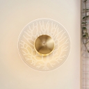 Disk Wall Sconce Lighting Modern Clear Glass LED Indoor Wall Mounted Lamp Fixture