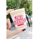 Creative Fashion Cute Letter CUP NOODLE Print Airpods Case in White