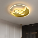 Cloud/Star Shaped Acrylic Flush Mount Lighting Creative Style LED Gold Finish Flush Ceiling Light for Bedroom