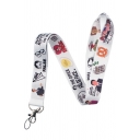 Famous Funny Show Letter DUNDER MIFFLIN Mixed Cartoon Graphic Phone Strap in White