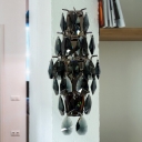 Black Teardrop Wall Sconce Lamp Modernist Beveled Crystal 2 Heads Bedroom Wall Lighting Ideas