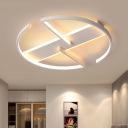 Symmetric Circular LED Ceiling Mounted Light Contemporary Acrylic 16