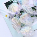 8 Lights Cafe LED Lamp String Modern White Fiesta Light with Colorful Shell Plastic Shade, 1.5M