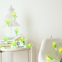 Plastic Cactus Plug-In LED String Light Kids 20 Bulbs Green Battery/USB Powered Fairy Light, 9.8 Ft