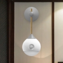 Swivelable Droplet Plastic Wall Light Modern Creative Grey/Wood and White USB LED Night Stand Lamp