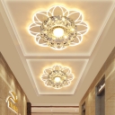 Contemporary Bloom Ceiling Flush Mount LED Crystal Flush Mount Light Fixture in Warm/White/Multi Color Light
