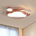 Pink/Blue Cloud Flushmount Lighting Modern LED Acrylic Flush Mount Light Fixture for Kids Bedroom