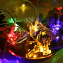 Clear Sika Deer LED Fairy Light String Contemporary 20/40-Head Plastic Christmas Light in Warm/Multi Colored Light, 9.8/19.6 Ft
