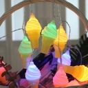 Kids Ice Cream LED String Light Ideas Plastic 20/40-Light 9.8/19.6 Ft Bedroom Fairy Light String in Yellow, Warm/Multi Colored Light