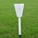 Minimalist Etched Butterfly Stake Light Plastic Single Golf Course Solar LED Ground Lighting in White