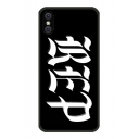 Fashionable Letter Rep Patterned iPhone X/Xs Phone Case in Black