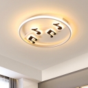 Nordic Rhythm Super Thin Ceiling Lighting Acrylic Bedroom LED Flush Mount Light Fixture in Warm/White Light