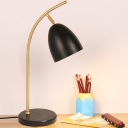 White/Black Bell Table Lamp Postmodern Single Iron Nightstand Light with Wireless Phone Charger Function